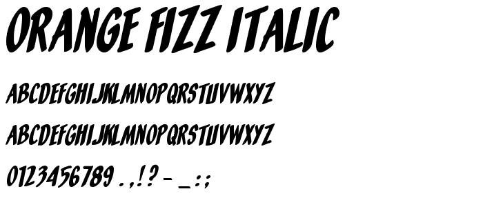 Orange Fizz Italic font